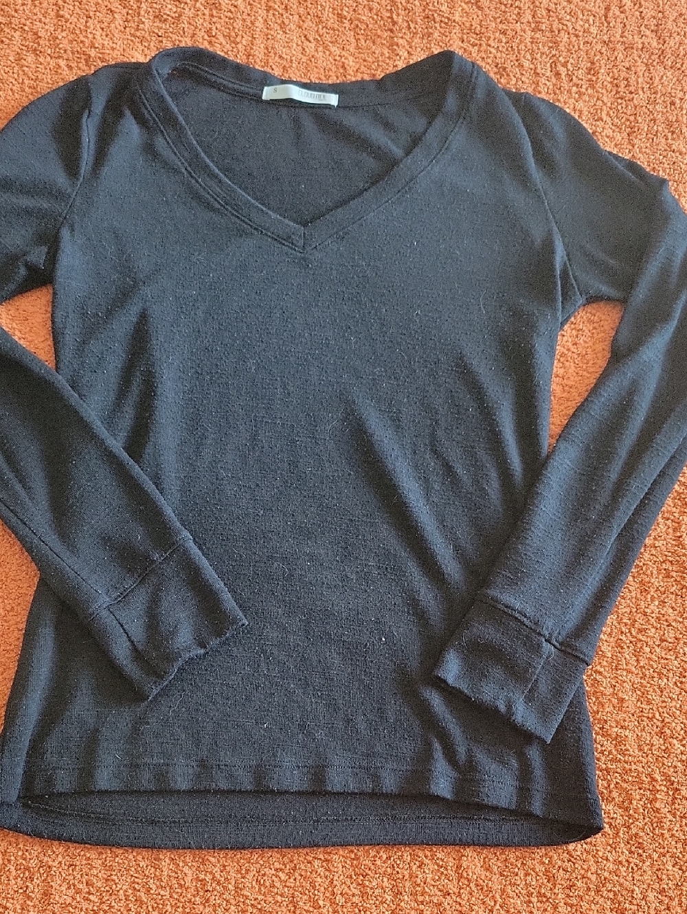 Women's Black V Neck Sweater. Size Small